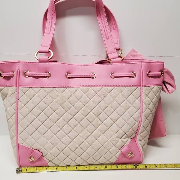 Juicy Couture Daydreame Pink Cherry Blossom Juicy Tale Tote with Heart Key Charm - Picture 2 of 6